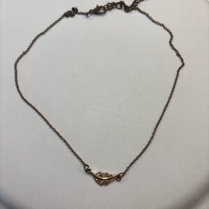 Gold Feather Necklace